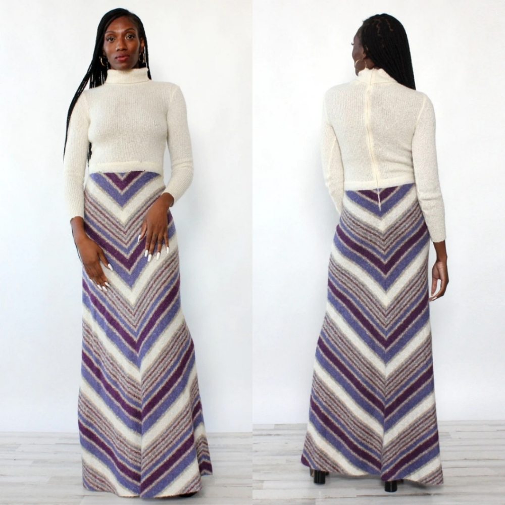 Crissa Linea Ivory Chevron Dress 14